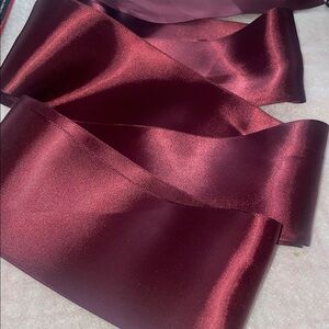 FREE WITH $30 Purchase • Elegant Burgundy Satin Ribbon 3” x 104”